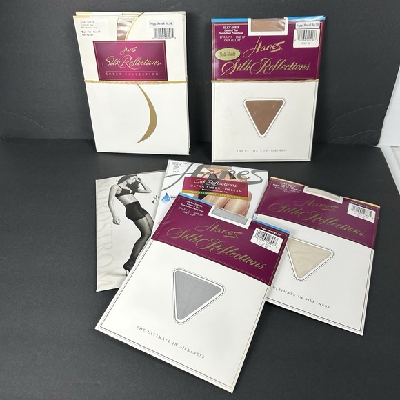 Hanes Cafe Au Lait 718 Size EF Silk Reflections Silky Sheer Control Top And More - Picture 2 of 8